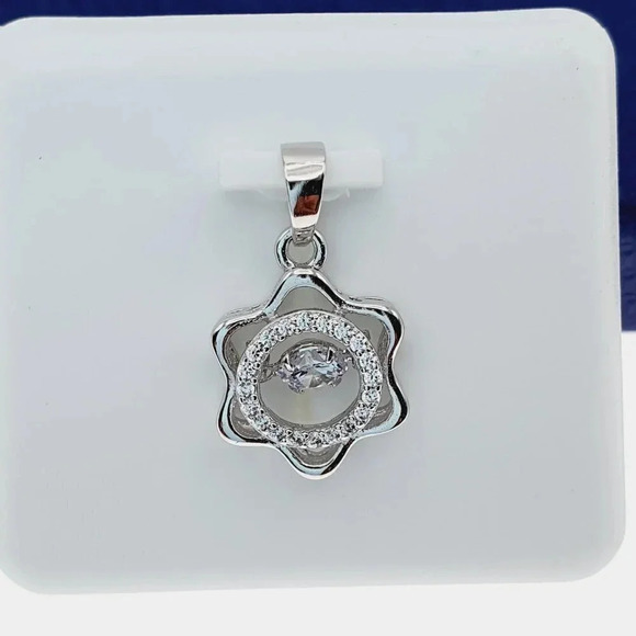 925 Sterling Silver Cubic Zircon Pendant for Women/Girls, US925P1114 - Picture 7 of 7